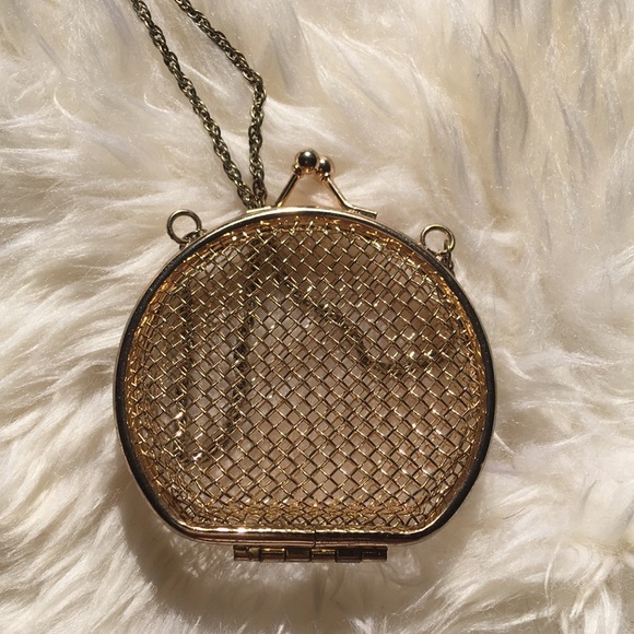 Egirl punk tiny cage clutch on chain gold vintage - Picture 8 of 12